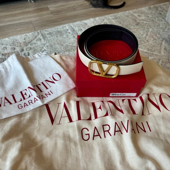 Valentino Garavani Signature V LOGO Belt | Size 90 | Calfskin Leather 30MM main image 8
